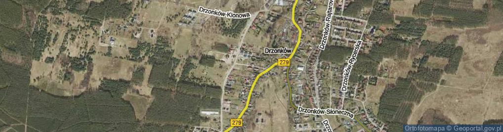 Zdjęcie satelitarne Drzonków-Zmienna ul.